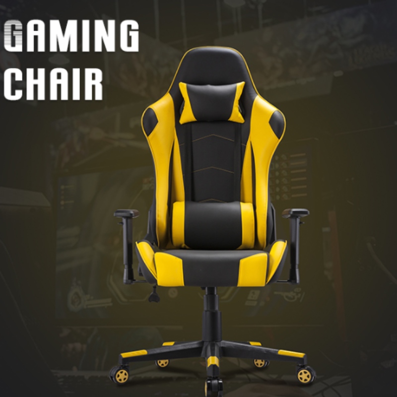 Gamer PU Leather Racing Gaming Gaming Chair เก้าอี้เกมพับได้สำนักงานคำนวณเก้าอี้เกมพร้อมไฟ LED